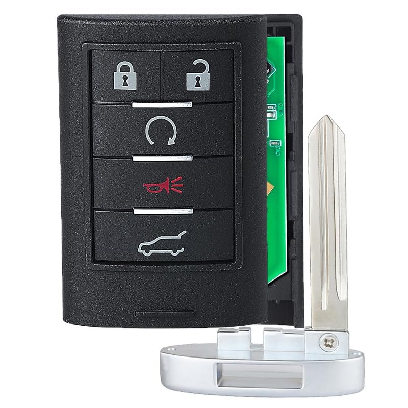 Keyecu Smart Proximity Remote Key 5 Button for Cadillac SRX 2010 2011 2012 2013 2014 2015 FCC ID:NBG009768T - Image 1